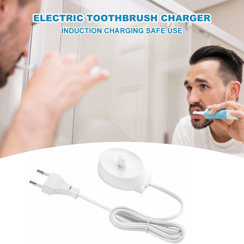 Carregador de escova dentes elétrica portátil plugue da ue substituição escovas de dentes base carregamento suporte adaptador para braun oral b series