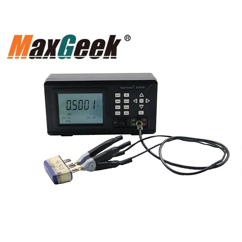 Maxgeek et512 10uohm-2mohm tragbarer Gleichstrom tester mit geringem Widerstand und 5-Zoll-LCD-Bildschirm für automat isierte Tests (Modell optional)