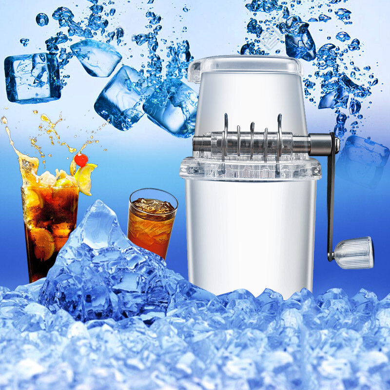 Mini broyeur à glace manuel, brise-glace domestique, transparent, polyvalent, bricolage, mélangeur de glace pilée à la main, nouveau, 2023