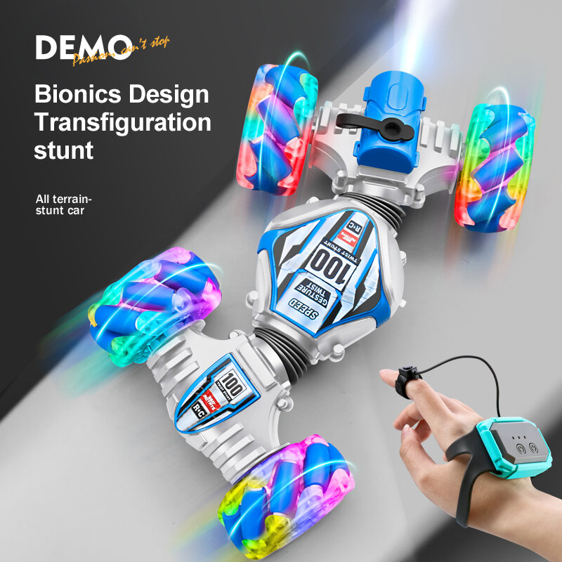 2023 più nuovo RC Stunt Car 2.4G auto telecomandate RC Watch Gesture Sensor LED Rotation Gift giocattolo elettronico per bambini ragazzi