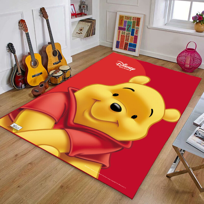 Tapete Disney Winnie the Pooh, Tapete Antiderrapante, Sala de Estar, Cozinha, Banheiro, Decoração de Casa, Crianças, 80x160cm