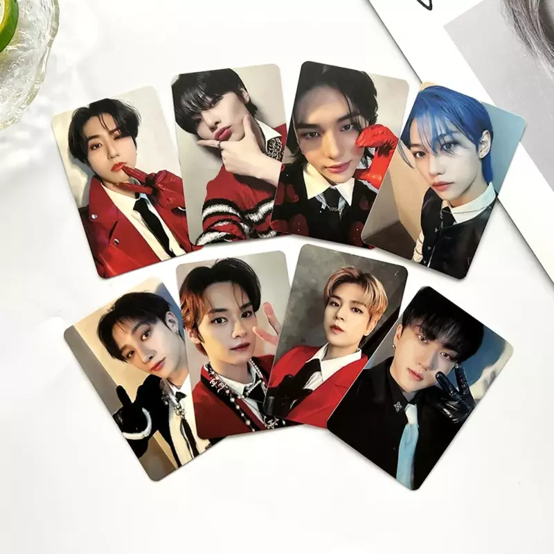8Pcs/Set Kpop Boys Team Idols Photocards 5 Star LOMO Card Double Sided Photo Card MAXIDENT Collection Postcards for Fans Gift