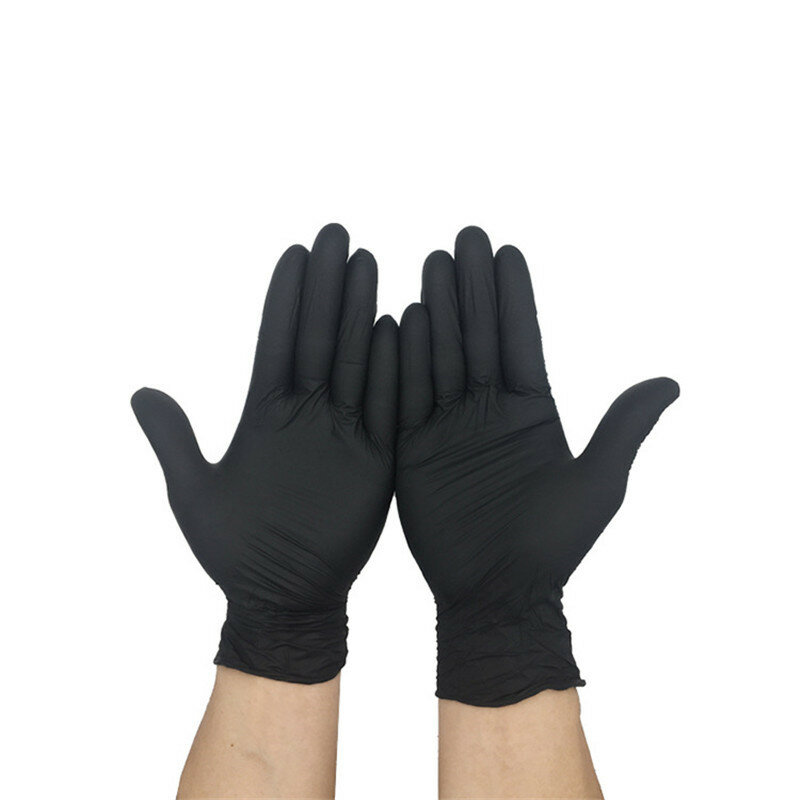 ถุงมือผมผมสี Antiskid ถุงมือซ้ำใช้ถุงมือ Salon เครื่องมือสีดำ Latex ที่มีอนุภาคถุงมือ