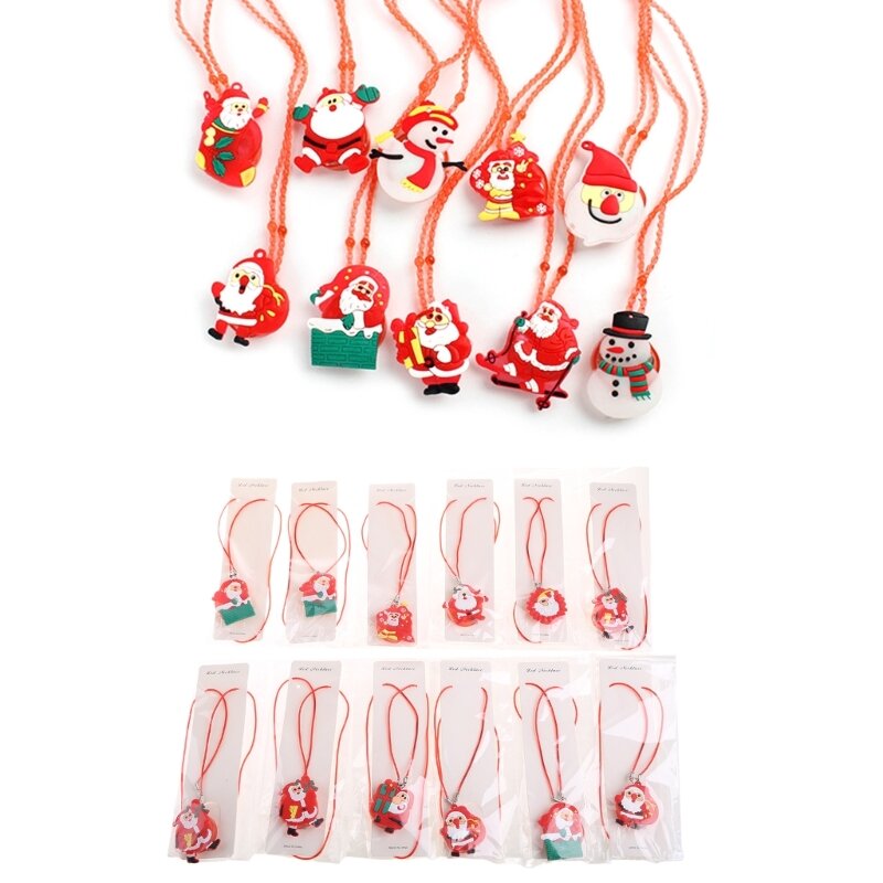 Led Weihnachten Halloween Leuchtende Ring Brosche für Kind Geschenk Leuchtende Halskette Armband DropShipping