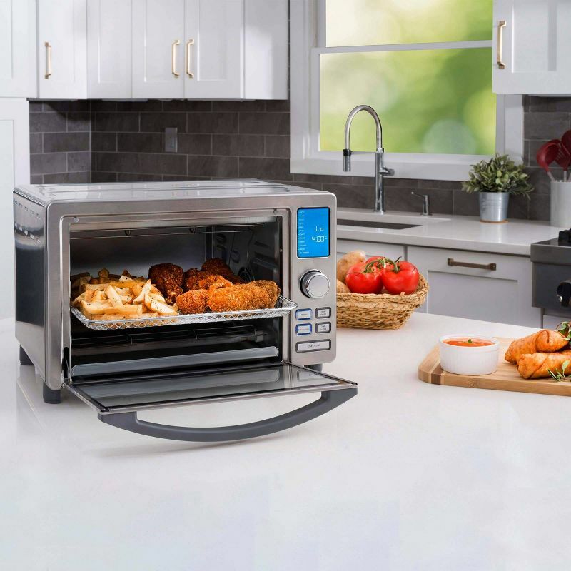 Digital Stainless Steel Toaster Oven: Built-in Air Fryer Functionality