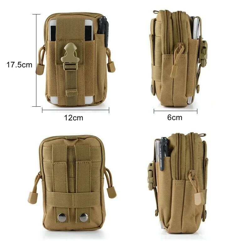 High QualityTactical Waist Bag Waist Men Outdoor Sports Running Phone Holder Case Camo Hunting Outdoor Tool EDC Molle Pouch