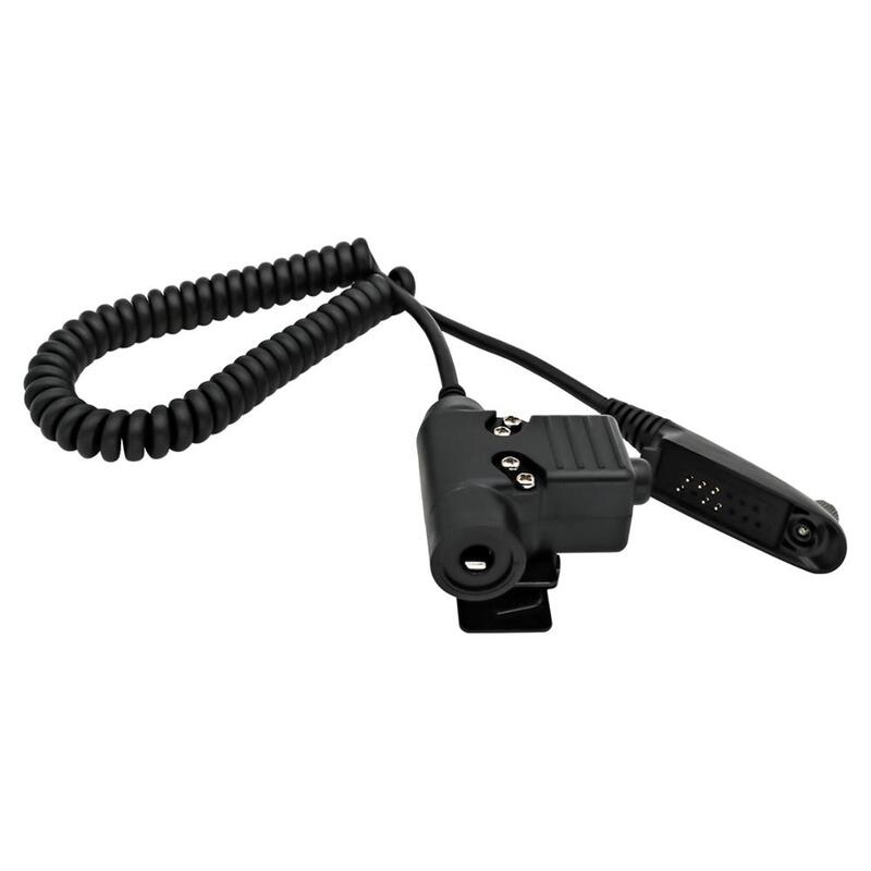 Tático ptt u94 ptt cabo plug adaptador para motorola walkie talkie gp140 gp328 gp338 gp340 rádio caça fone de ouvido ptt