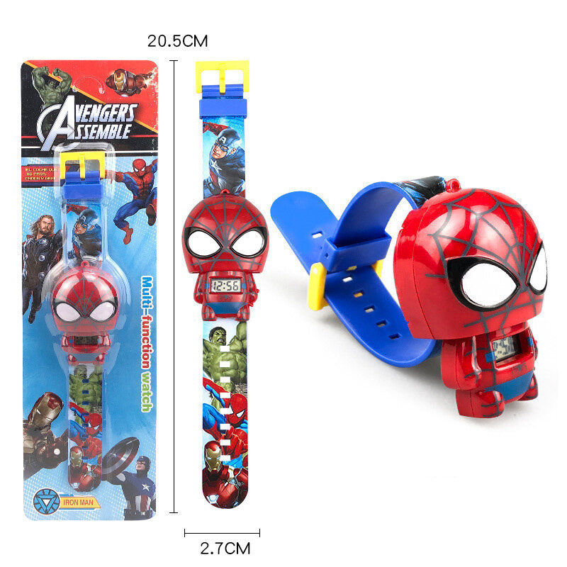 Jam tangan elektronik anak-anak, jam tangan anak-anak Disney Spiderman, jam tangan Robot elektronik, mainan anak perempuan anak laki-laki pelajar, hadiah ulang tahun sekolah bayi