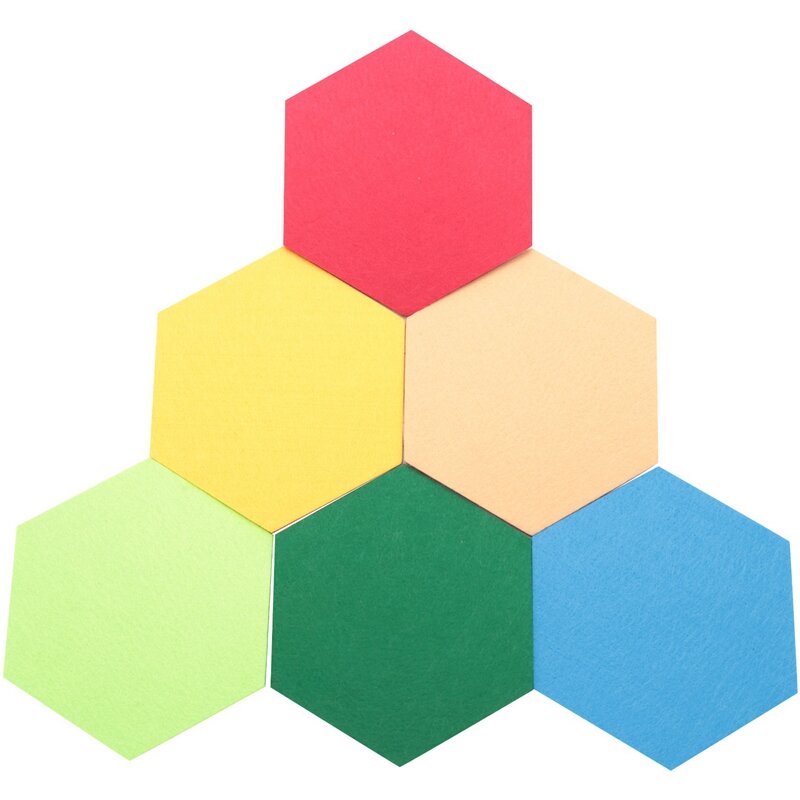 6 Pack Hexagon Vilt Pin Board Zelfklevend Bulletin Memo Foto Kurk Boards Kleurrijke Schuim Muur Decoratieve Tegels Met 6 Pushpins