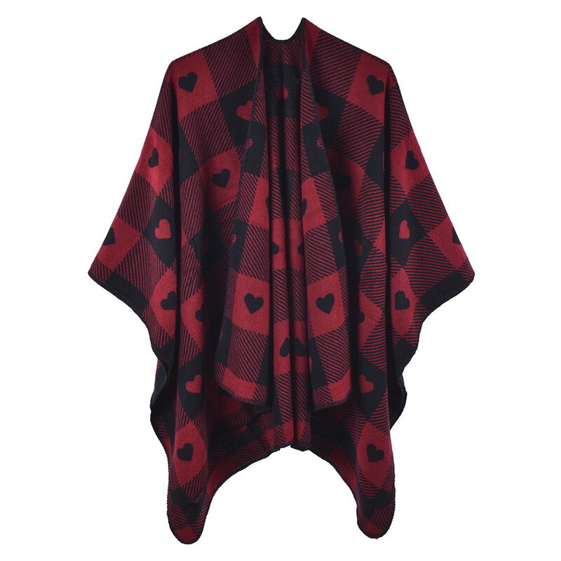 Poncho de marca de Cachemira para mujer, bufandas cálidas de diseñador, manta gruesa, chales de imitación, capa, estola, invierno, 2022