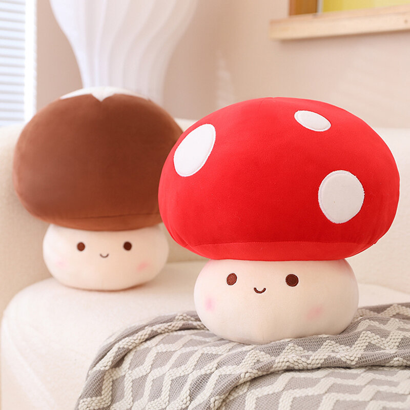 Kawaii Mushroom Plush Toy para Crianças, Plushies de Simulação, Bonecas Bonitinhas, Travesseiro para Meninas, Macio, Decoração do Lar, Brinquedos para Bebés, 23 cm, 30 cm, 60cm