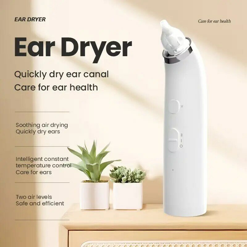 Secador de oídos inteligente, termostato de bajo ruido, dispositivo para el cuidado del oído, previene el crecimiento bacteriano, previene la inflamación del Canal auditivo, Canal auditivo seco