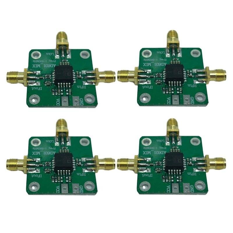 Transdutor de alta freqüência verde, RF Frequency Converter, AD831, 0.1-500MHz Bandwidth, 4pcs