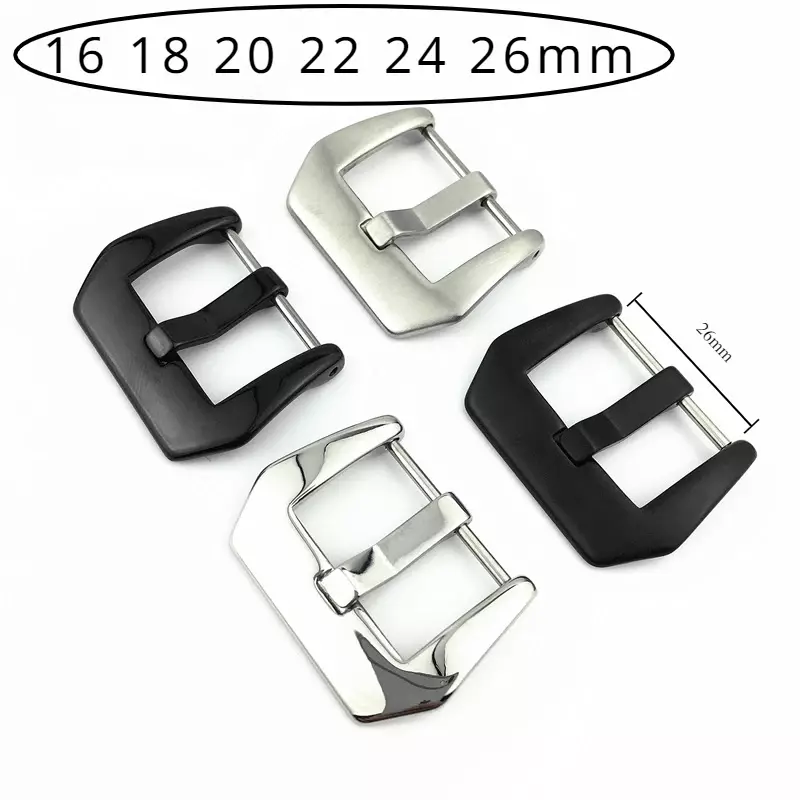 Watches Accessories 16 18 20 22 24 26mm for Panerai Screw Pin Buckle Series Strap Man Watch Button PIN Buckle Steel Watch Clasp