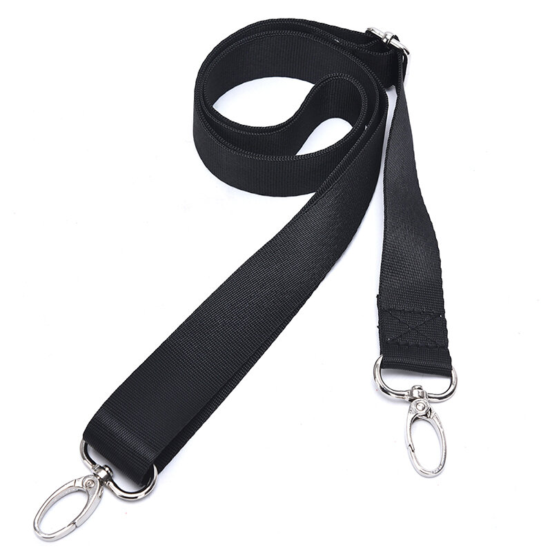 Black Adjustable Nylon Shoulder Bag Belt Replacement Laptop Crossbody Camera Strap 120x2.5cm 1pcs