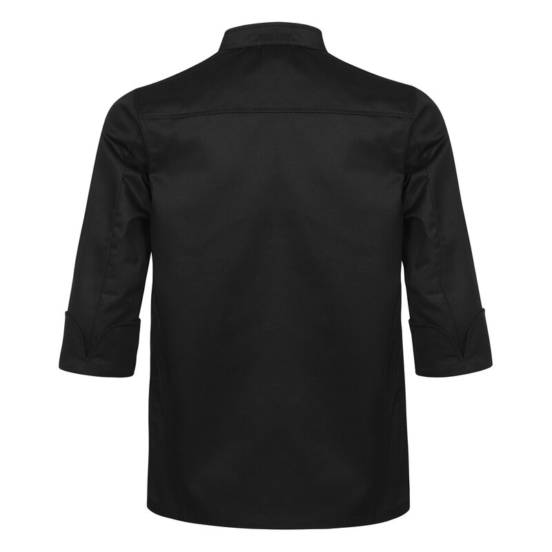 Herren Damen stilvolle Koch jacke Stehkragen Langarm Koch uniform mit Taschen für Küche Restaurant Hotel Bäckerei Kantine