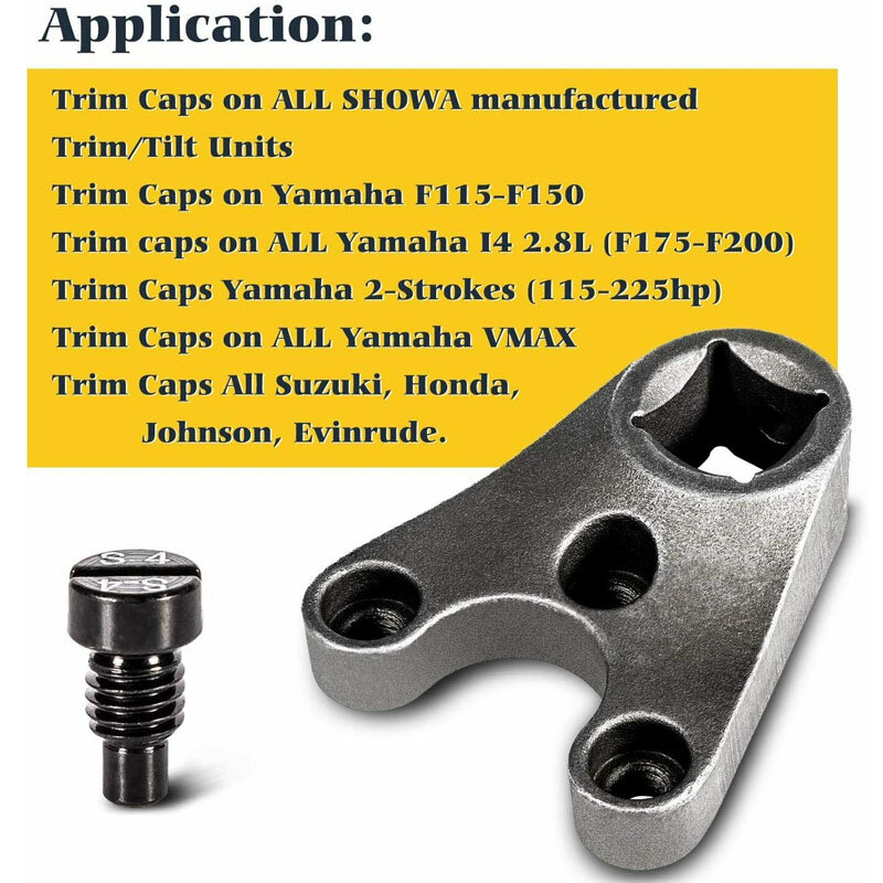 Kunci pas Trim/Tilt Pin MT0006 & MT0009 tutup penghilang Trim/Tilt dan 115225FS Kit segel kemiringan Trim untuk Yamaha Showa,Suzuki, Honda