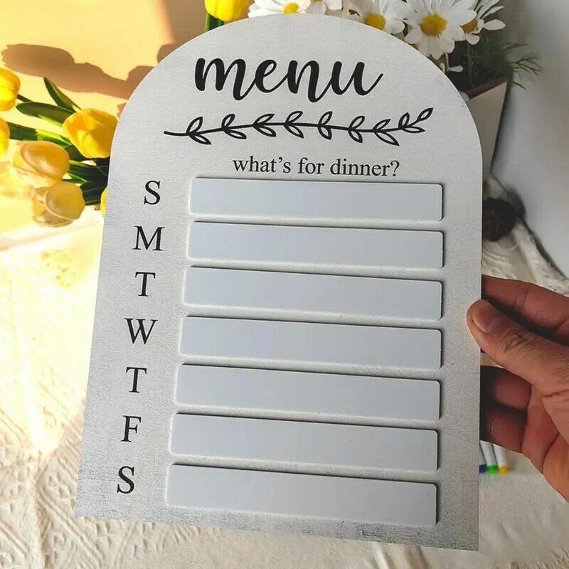 Chores List Board Erasable Wooden Board With 6 Pens Environmentally Friendly Dry Erase Boards For Plan Mood Suggestion Tasks