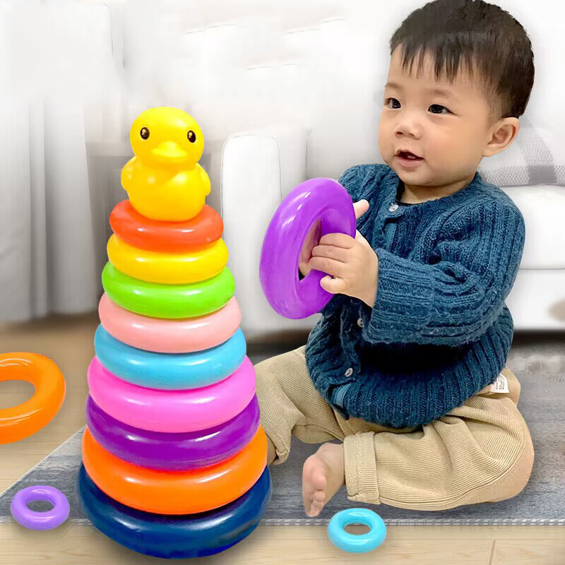 Tour à balles roulantes Montessori pour bébés, piste d'empilage, jouets de développement, jeux pour bébés, 1, 2, 3 ans