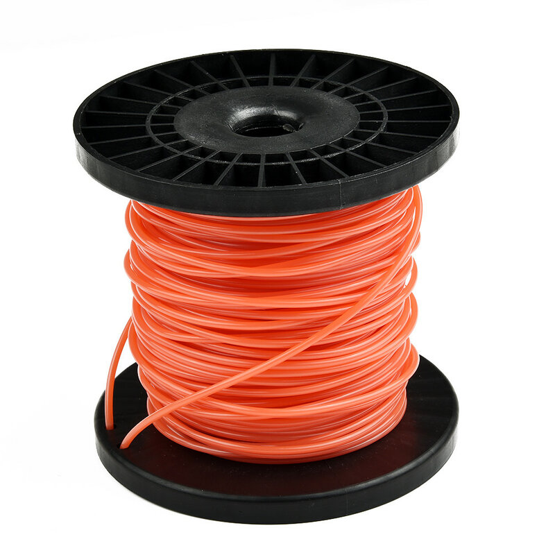 Leve Manual Feed Aparadores Elétricos, Linha Trimmer para STIHL, Nylon Orange Trimmer Wire, 50m