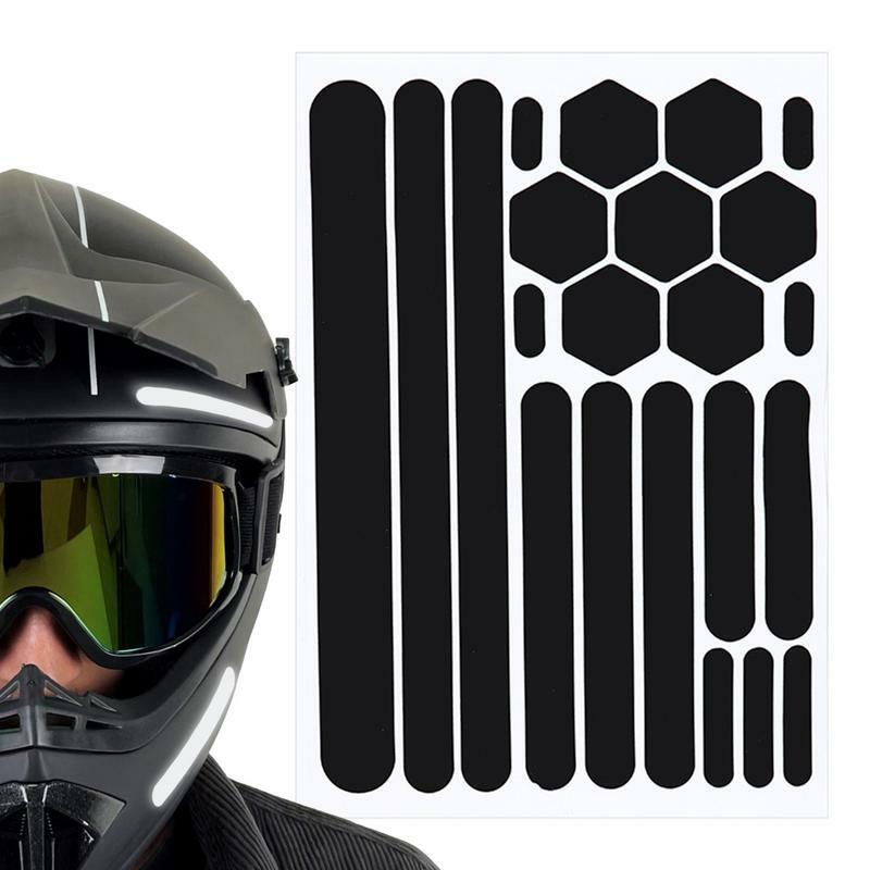 Stiker motor keamanan, stiker sepeda motor anti air, malam hari, reflektor sederhana dan efektif, pita reflektif untuk helm, sepeda motor