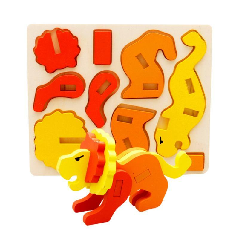 Puzzle Tangram in legno per bambini giocattoli Montessori Puzzle animale 3D giocattoli educativi per l'apprendimento precoce in età prescolare per regalo per bambini