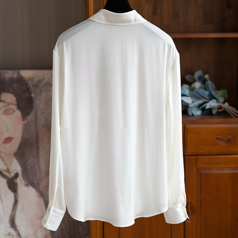 Высококачественная шелковая уникальная рубашка в китайском стиле с косым воротником и принтом, рубашка из шелка тутового шелкопряда на пуговицах, платья, ретро блузка Y2k