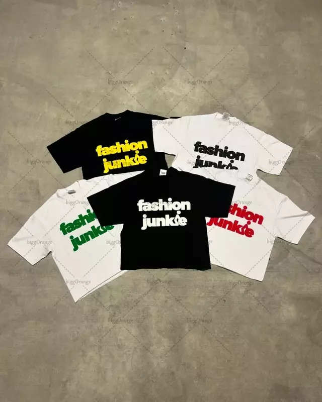T-shirt décontracté à manches courtes pour couple, haut hip-hop, impression de lettres, rétro, européen et américain, Harajuku, Y2K