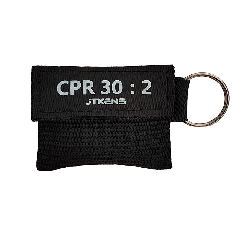 1PC CPR rianimatore maschera di emergenza maschera respiratore valvola unidirezionale Kit di pronto soccorso portachiavi