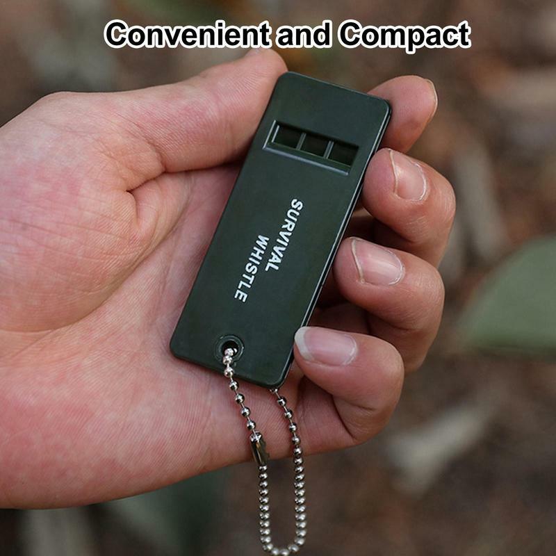 High Decibel Survival Whistle, Portable Keychain, Camping, Caminhadas, Emergência, Áudio, Esportes, 3 Frequência