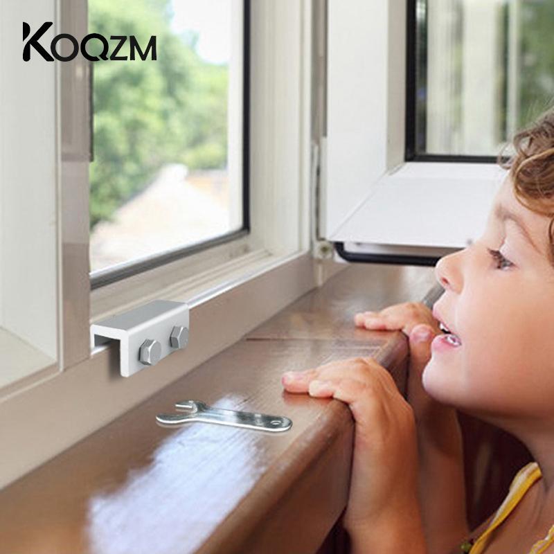 Cerraduras de seguridad para ventanas deslizantes verticales, limitadores de ventanas de aleación de aluminio con llave, limitador a prueba de niños para ventanas