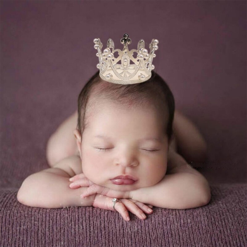 Baby Foto Requisiten Crown Fotostudio Zubehör Mini Crown Hut für Neugeborene Säuglings Fotografie Posiert Requisiten Kuchen Dekore