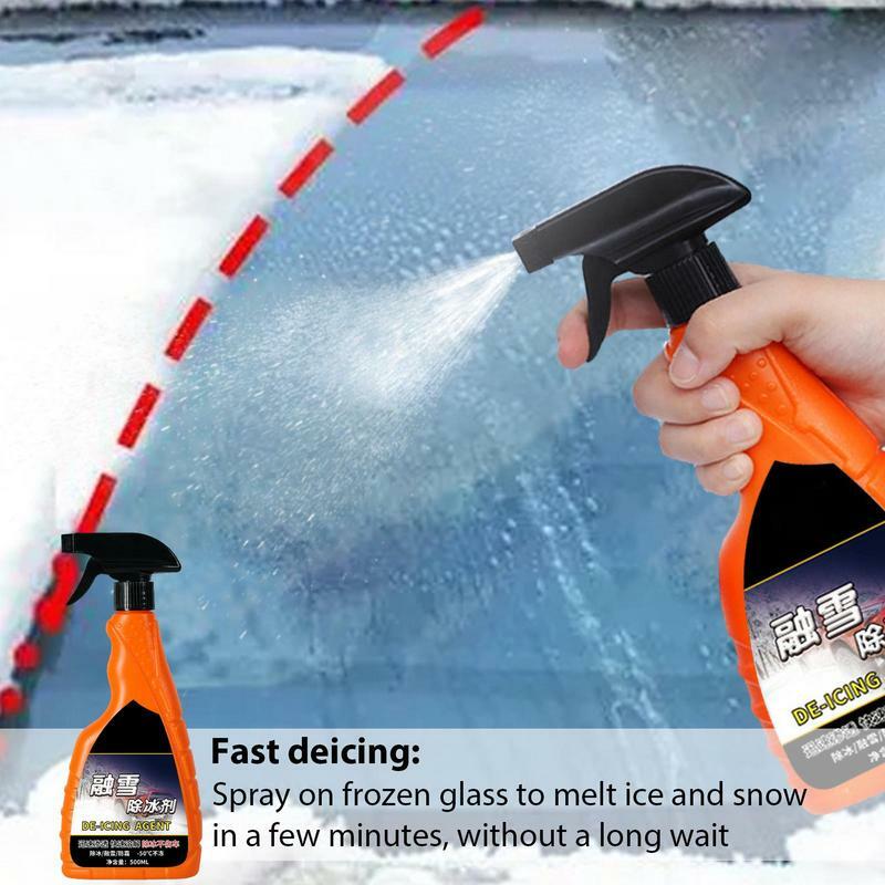 Car Deicer 500ml parabrezza per auto De-Icer Snow Melting Deicer De-icer parabrezza Trigger Spray Car Glass Deicer Window De-icer per