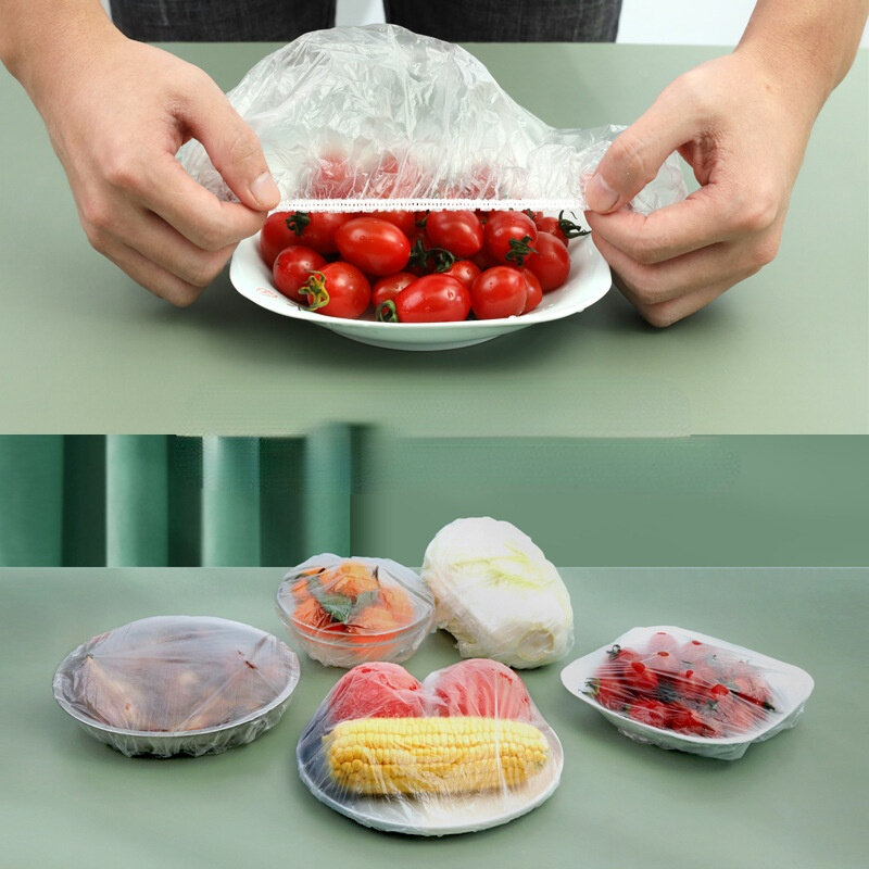 새로운 식품 학년 간단한 포장 탄성 입 일회용 플라스틱 랩 슬리브 방진, 아니 냄새 없음 찢어 플라스틱 포장 1pcs