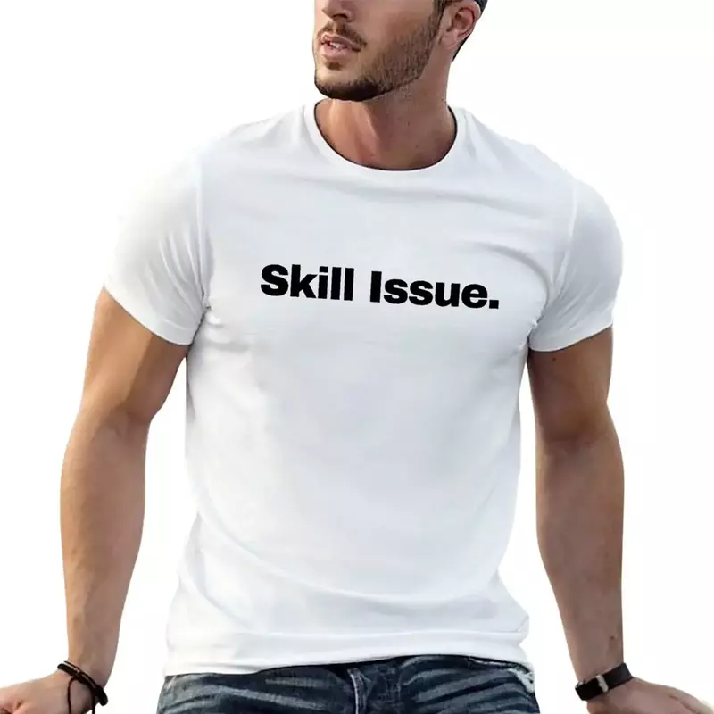 Skill Issue T-shirt aesthetic clothes vintage clothes summer tops plain black t shirts men