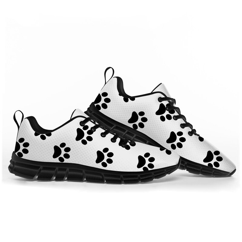 Dog Paw Print Pet Dog Sports Shoes Mens Womens Teenager Kids Children Sneakers Casual Custom High Quality Couple Shoes Black