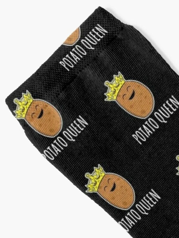 Potato Queen kaus kaki olahraga pria wanita, kaus kaki pendek hadiah kentang lucu