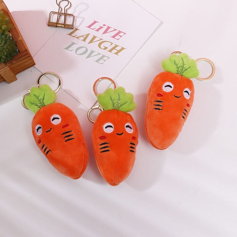 Girlfriend Gift Plush Pendant Vegetables Carrot Keychain Plush Carrot Keyring Carrot Plush Keychain Cartoon Key Holder
