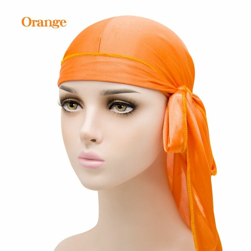 Women's Hijabs Muslim Turbante Simple Turban Hat Stchy Cap Hip Hop Head Scarf Head Wraps Hair Cover Satin Turban Men