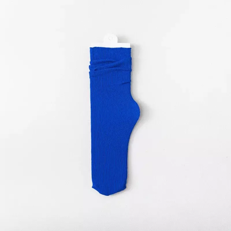 Calcetines largos de algodón para hombre, medias deportivas de color sólido, para Otoño e Invierno