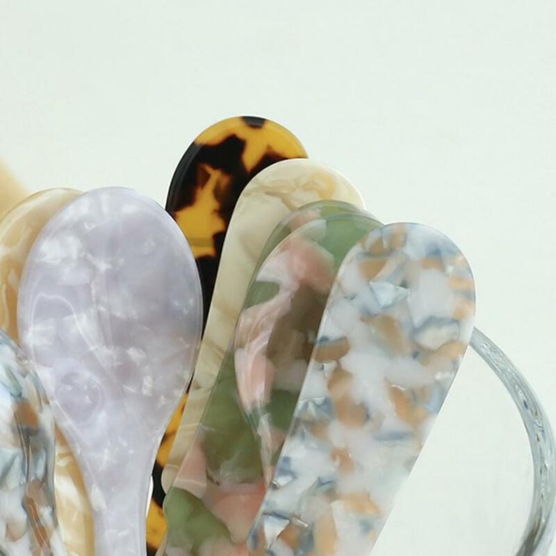Cuchara agitadora de leopardo para manualidades, cucharilla acrílica Retro Rosa verde Sakura, cuchara de helado, cuchara de postre, accesorios de herramientas de cocina