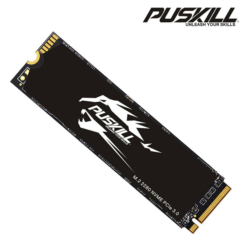 PUSKILL SSD M.2 NVMe 1TB 512GB 256GB 128GB PCIe M2 2280 Hard Disk Internal Solid State Disk untuk Laptop Desktop