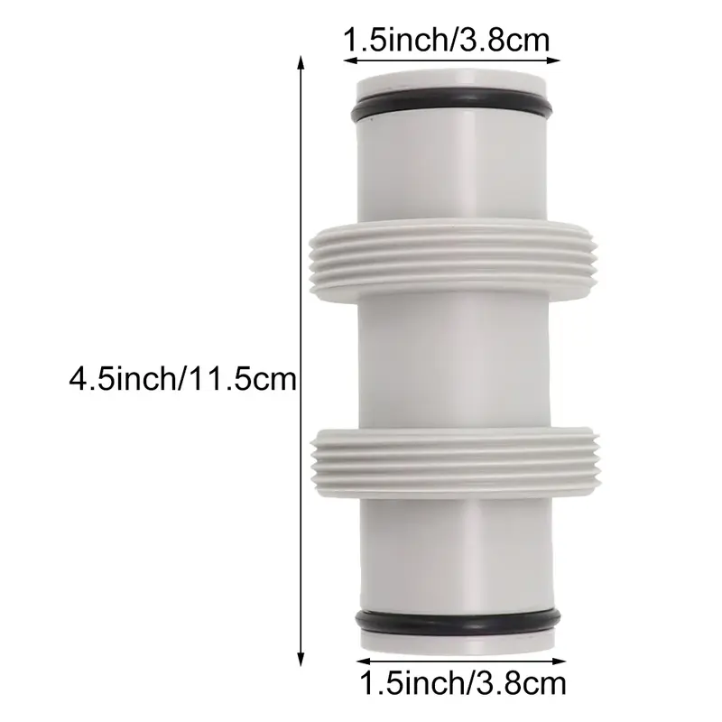 Summer Garden Swimming Pool Hose Adapter 1.5in To 1.5in Straight Joint Pool Split Hose Connector Pool Threaded Hose Connector