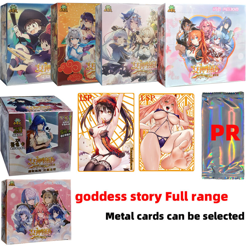 Goddess Story Collection Card, Metal Card, Anime Games, Girl Party Swimsuit, Bikini Feast Booster Box, Doujin Toys and Hobbies Gift