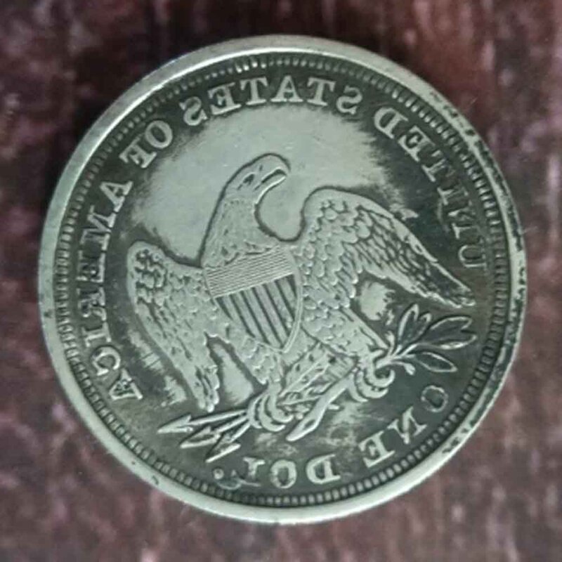 Роскошная коллекция 1862 года, забавная парная монета с флагом на один доллар, монета для ночного клуба, памятная карманная Монета на удачу + подарочный пакет