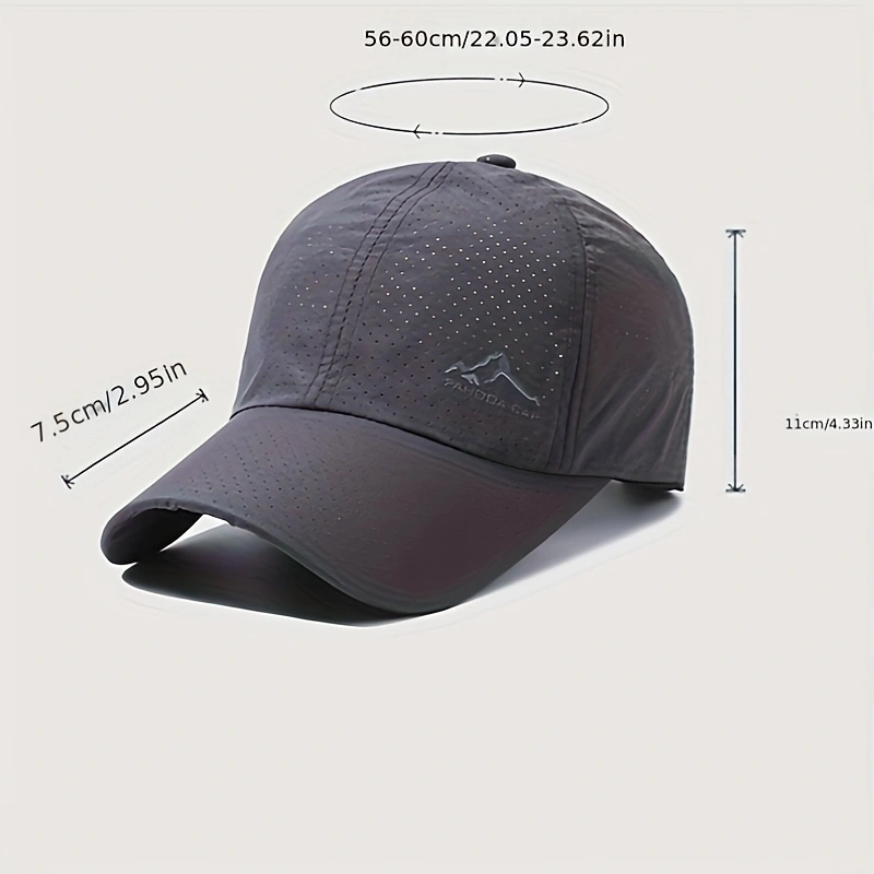 Chapéu de beisebol de secagem rápida unissex, chapéu de língua fina, protetor solar respirável, verão, novo, 2024