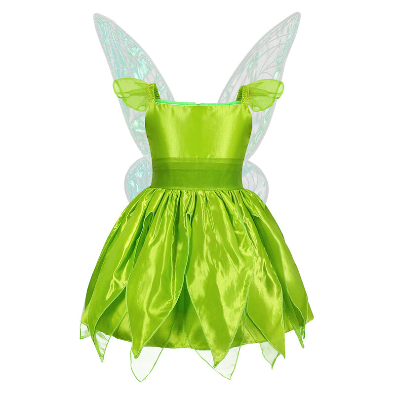 Disney TinkerBell wróżka elfy kostium dla dziewczynek księżniczka Cosplay dzwoneczek sukienka ze skrzydłami dzieci fantazyjne suknie na imprezy urodzinowe
