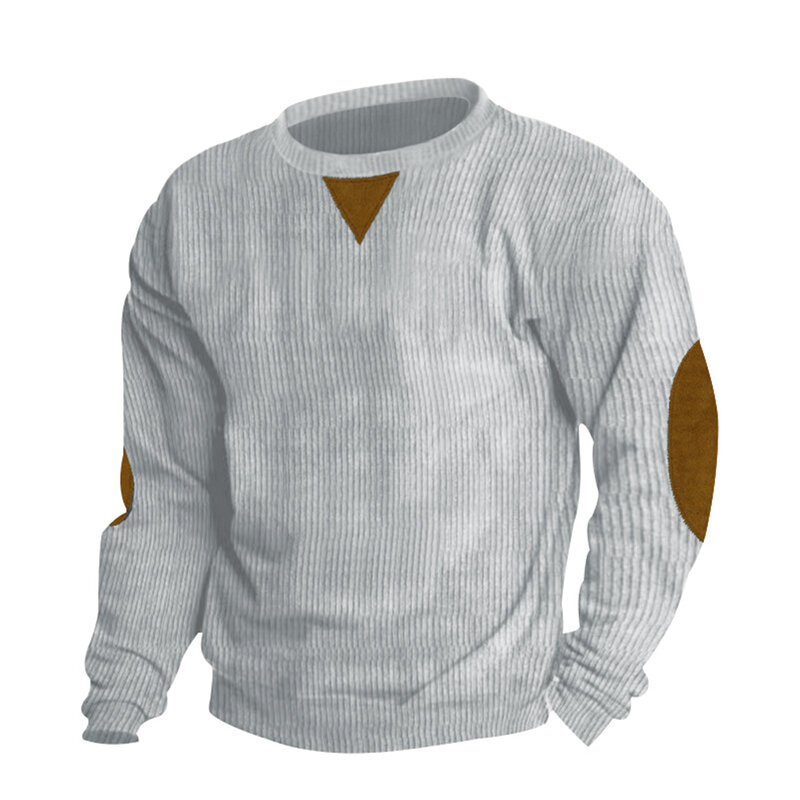 Pullover Sweatshirt Dagelijkse Vakantie Comfortabele Corduroy Lange Mouw Heren O-Hals Trui Sport Sweatshirt Casual