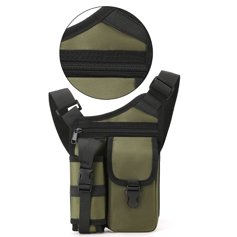 Multifunktionale Brusttasche, Nylon-Umhängetasche, praktische Umhängetasche mit mehreren Taschen für Reisen und den täglichen