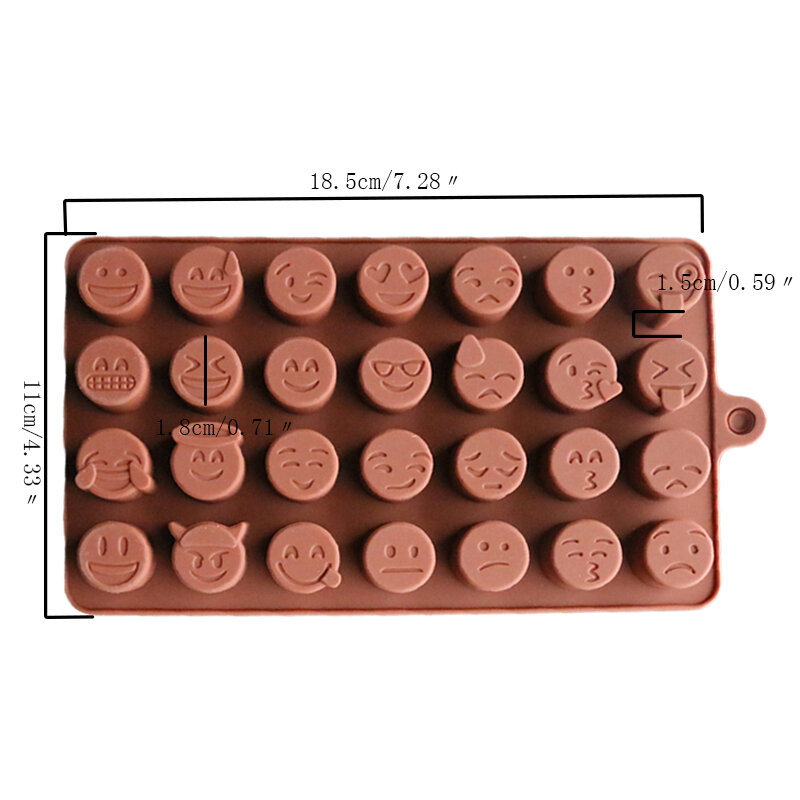 Silicone Cake Mold 28 Grid Smiley Memes Expression DIY Chocolate Fudge Christmas Cake Ice Cube Mold Kitchen Baking Tool For